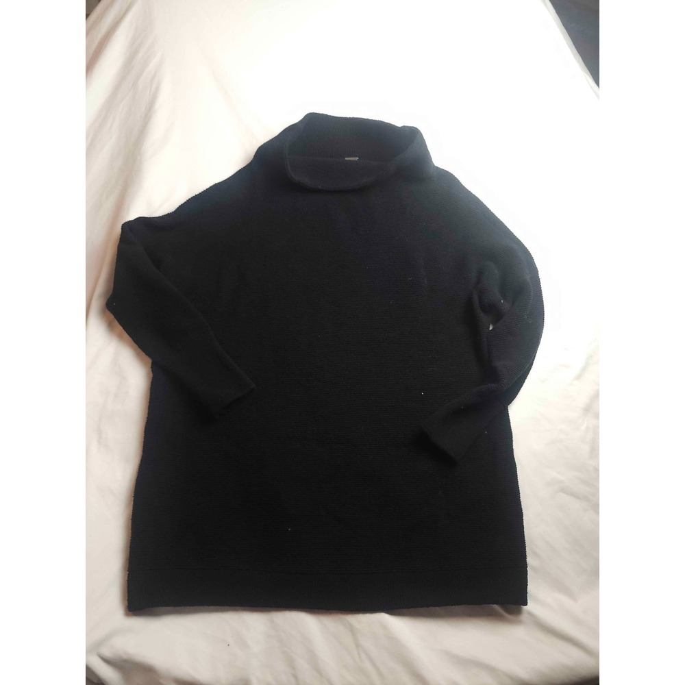 Free People Sweater Womens M Black Slouchy Travelcore Quiet Luxury Chic Layering